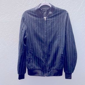 Zara Blue white Striped Jacket